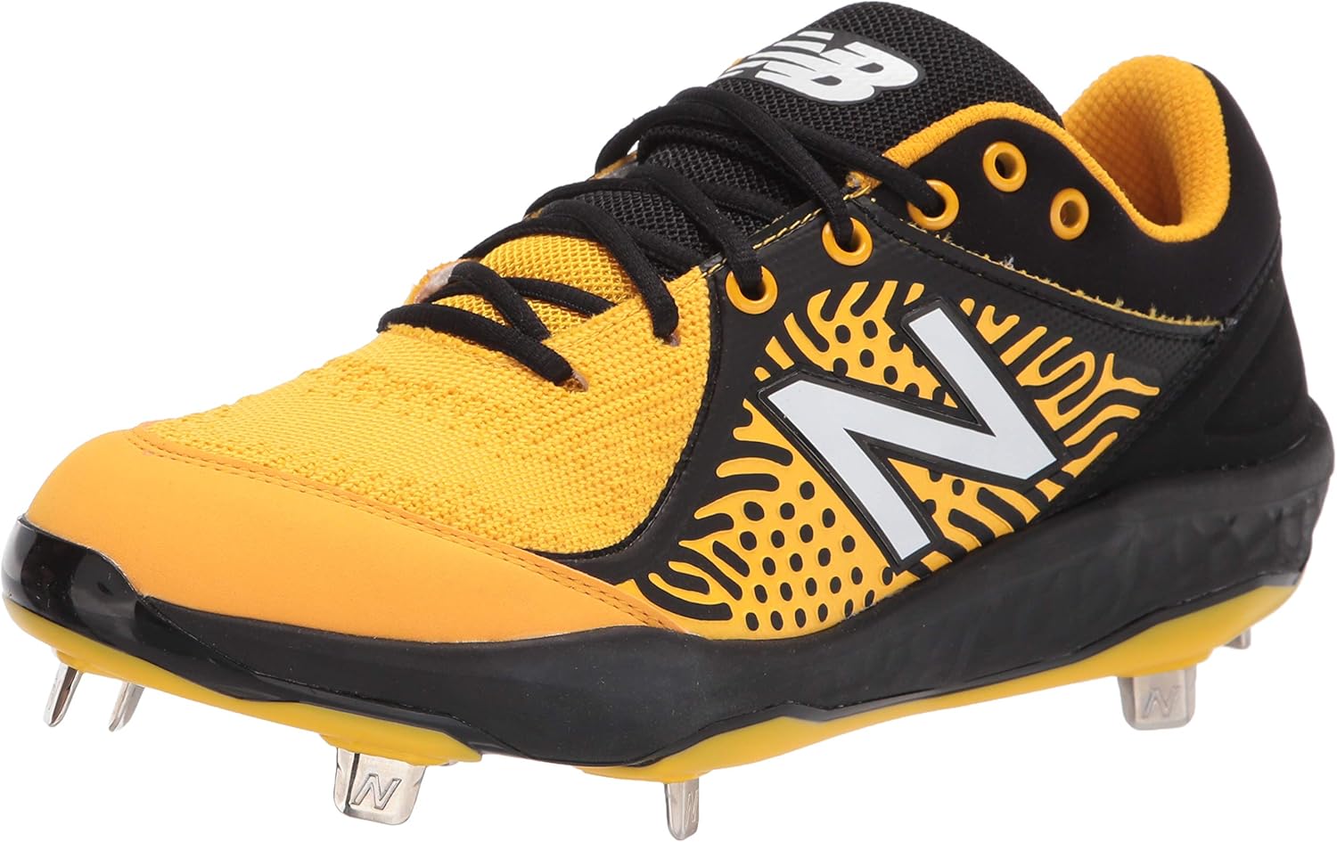 

Мужские бейсбольные кроссовки New Balance Fresh Foam 3000 V5 Metal, черный/желтый