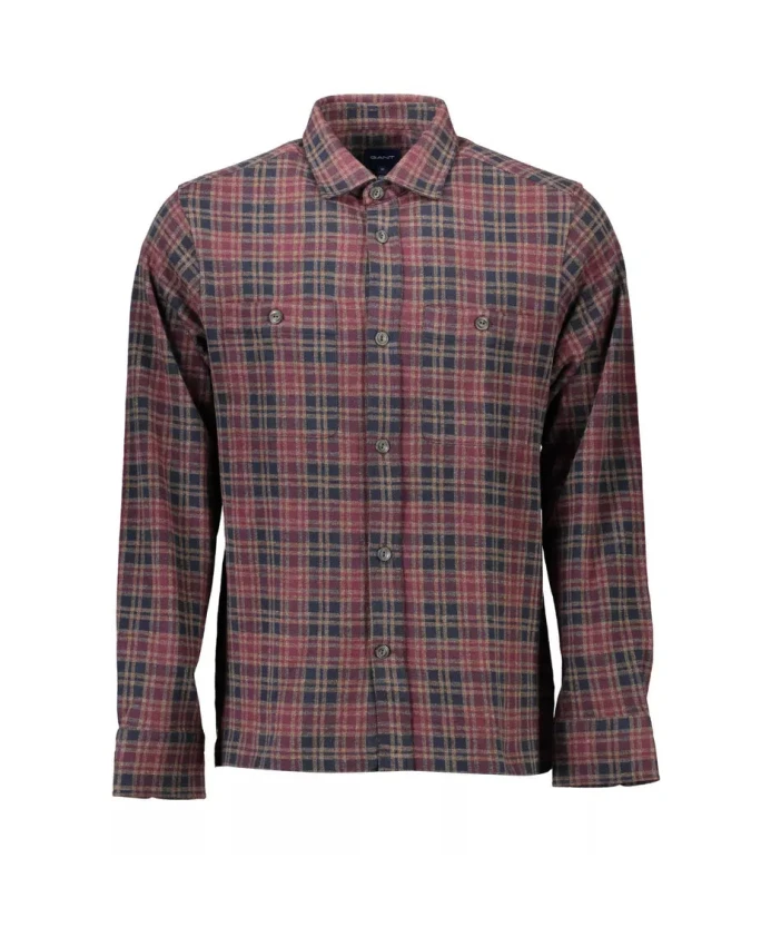 

Коричневая хлопковая рубашка для мужчин Gant, коричневый