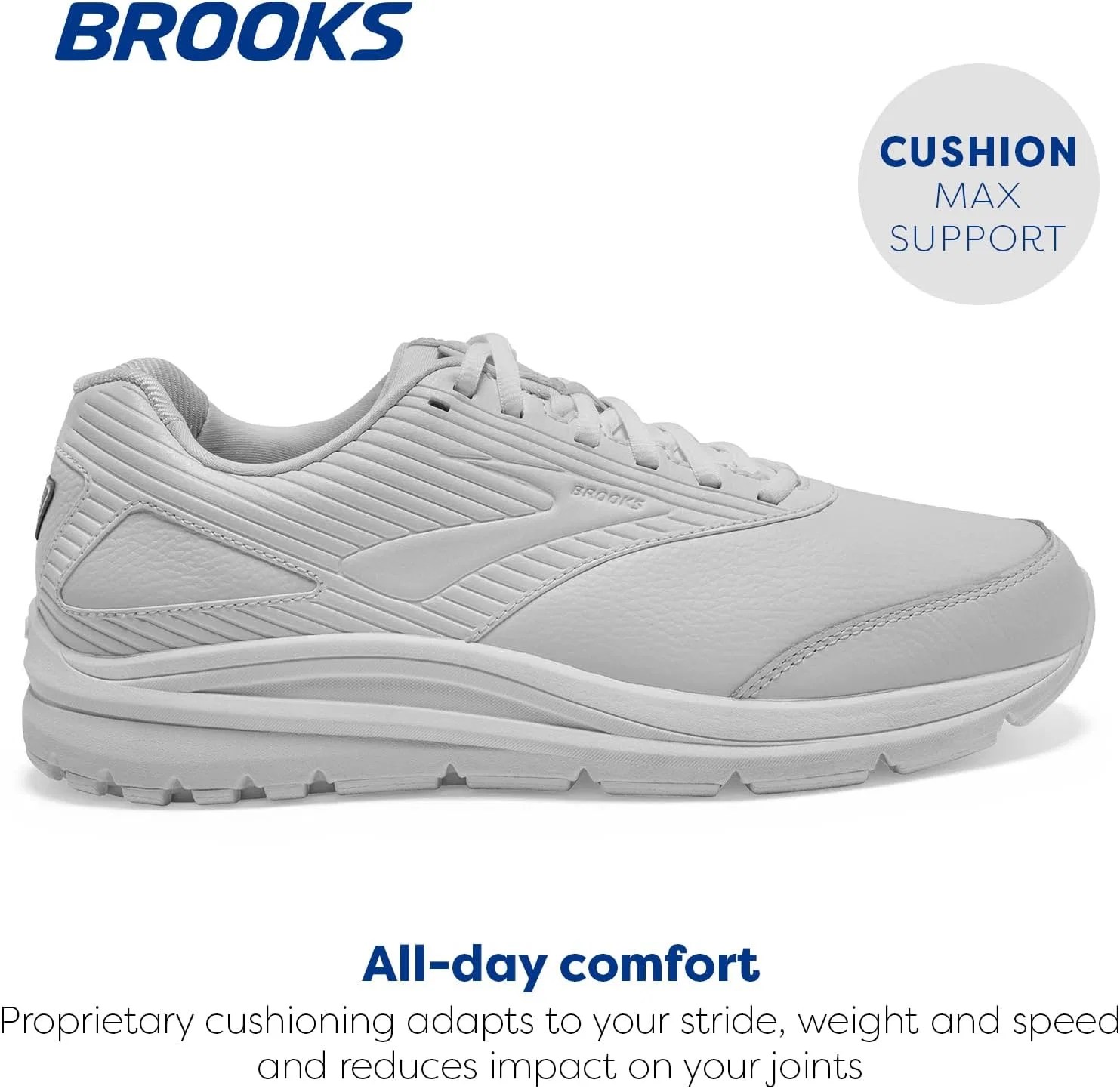 Мужские беговые кроссовки Brooks Addiction Walker 2, White White 142 — фото 2