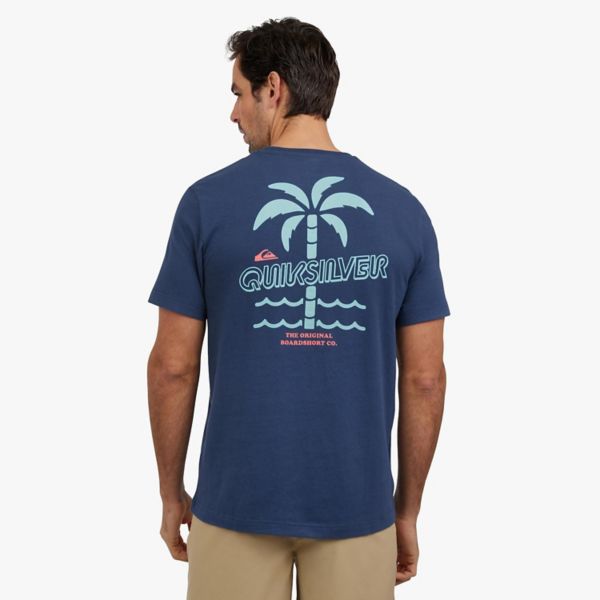 

Мужская футболка с графическим принтом "Вечный круг" Quiksilver, синий