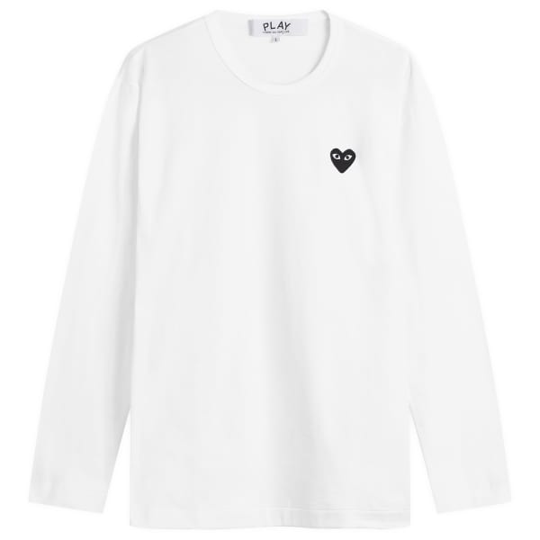 

Comme Des Garçons Play Черная футболка с длинными рукавами и сердечками