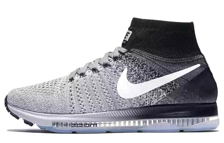 

Кроссовки женские All Out Flyknit High Top Серый/Белый/Черный Nike