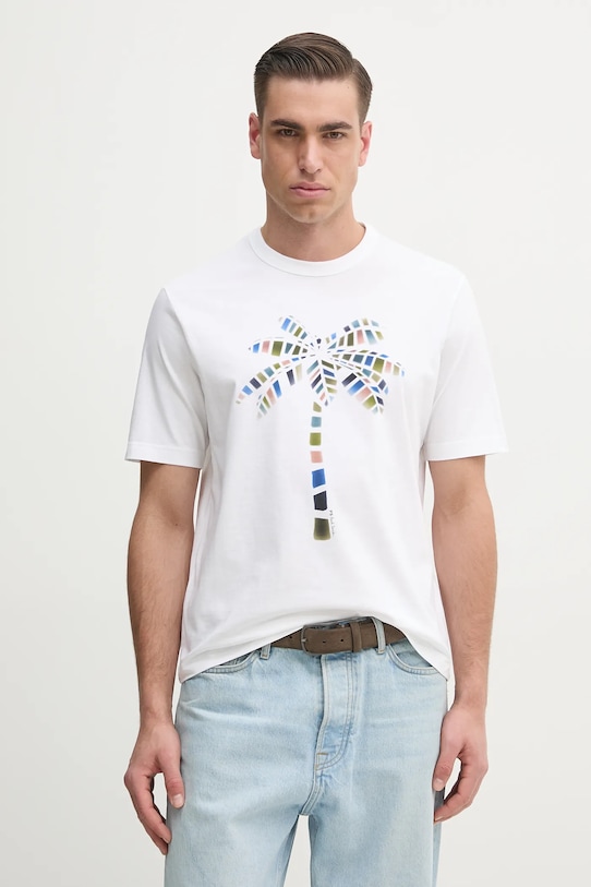 

Хлопковая футболка Ps Paul Smith, белый
