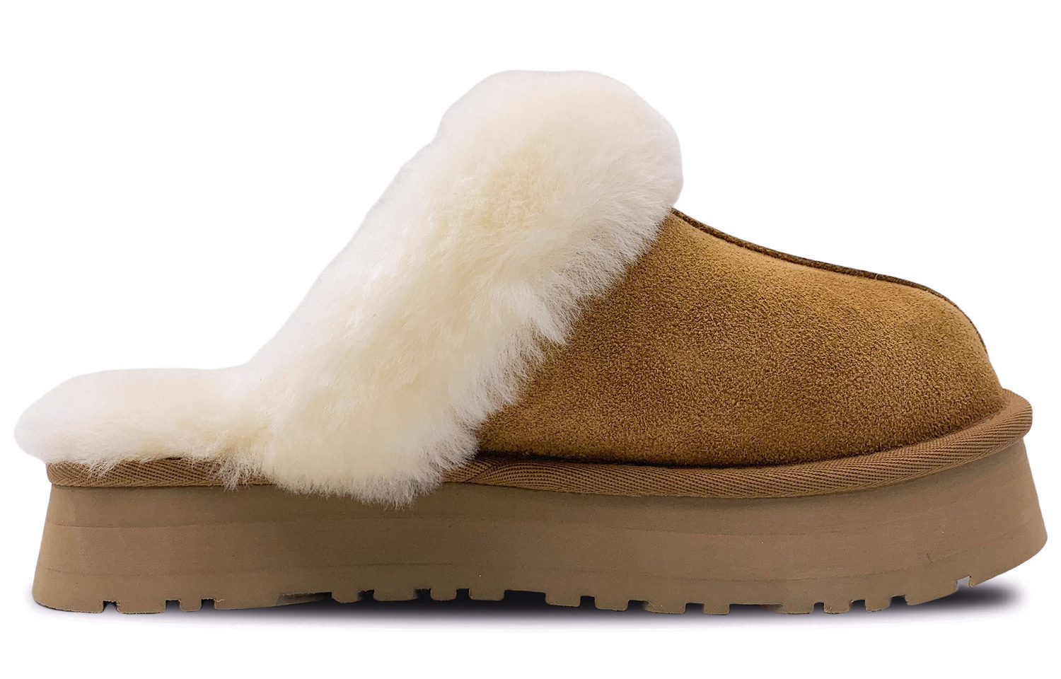 UGG Женские противоскользящие тапочки с закрытым носком каштаново-коричневого цвета, цвет Chestnut Brown (,) — фото 2