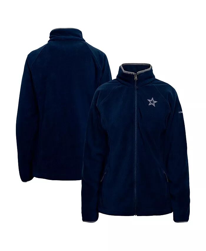 

Женская флисовая куртка-реглан с застежкой-молнией Navy Dallas Cowboys Give and Go III Columbia
