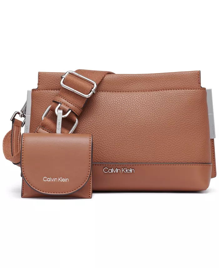 

Бьянка регулируемая сумка через плечо Calvin Klein, коричневый
