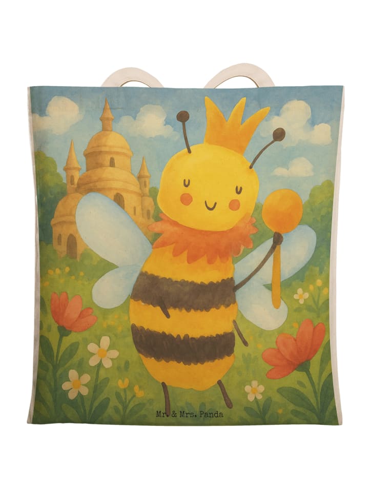 

Mr. & Mrs. Panda Сумка-ведро с изображением пчелы и короля, без надписи, белого цвета