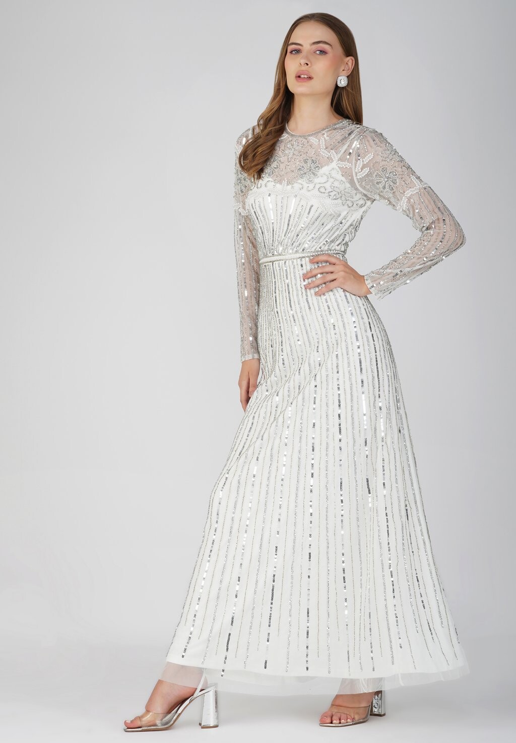 

Бальное платье TERESA Lace & Beads, белый