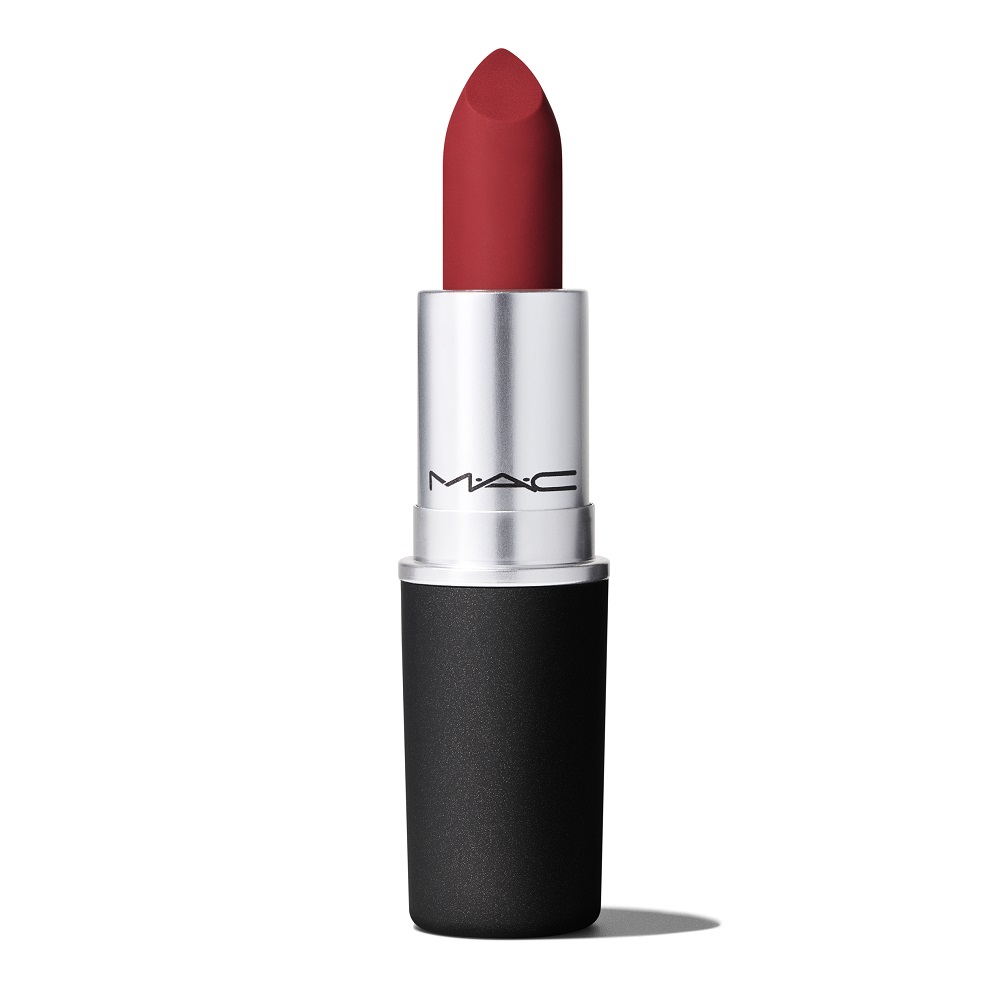 

Матовые помады powder kiss lipstick Mac, цвет ruby new, вес 3 гр.