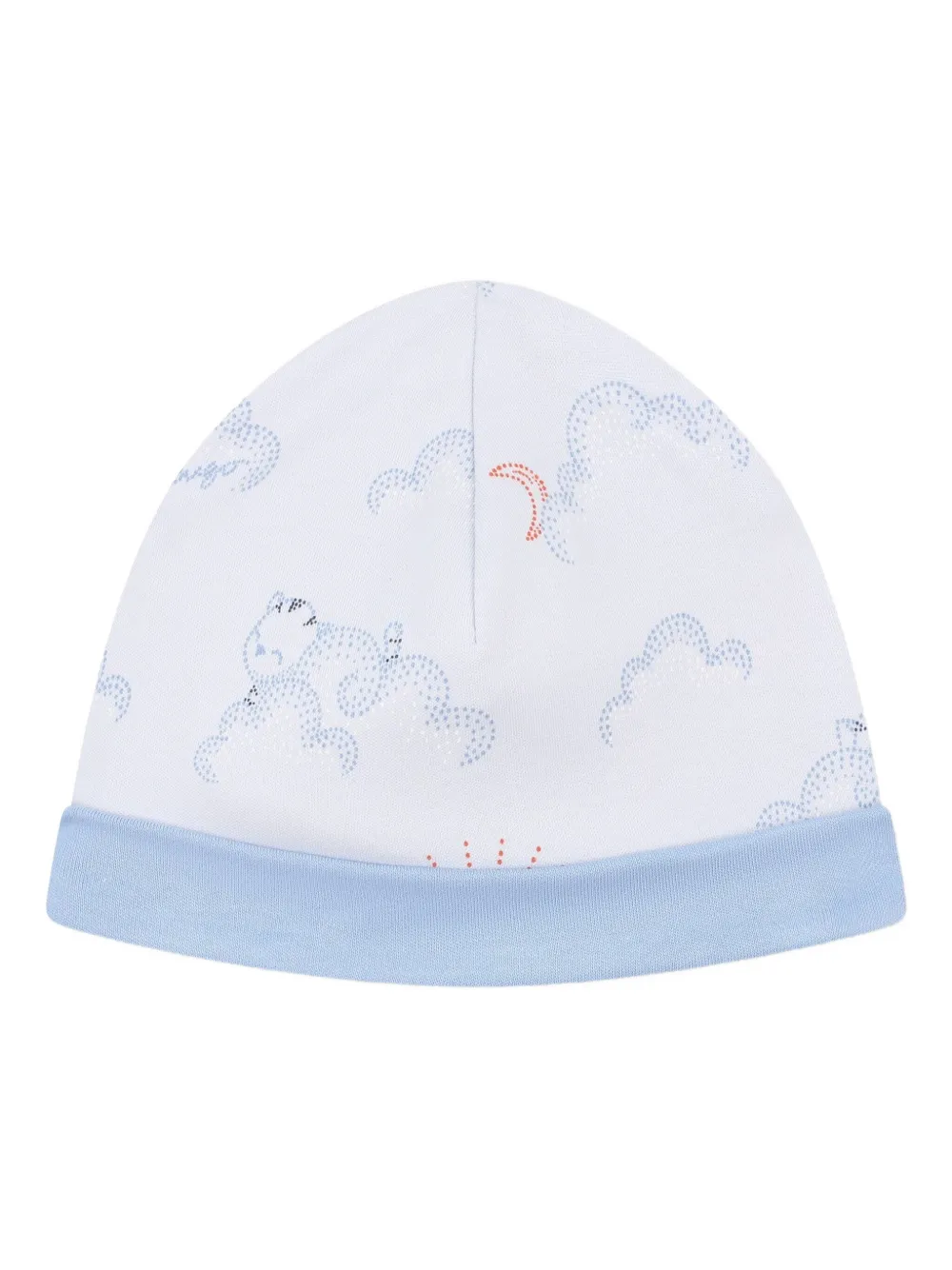 Комплект из комбинезона, шапки и нагрудника с принтом Kenzo Kids, синий — фото 3