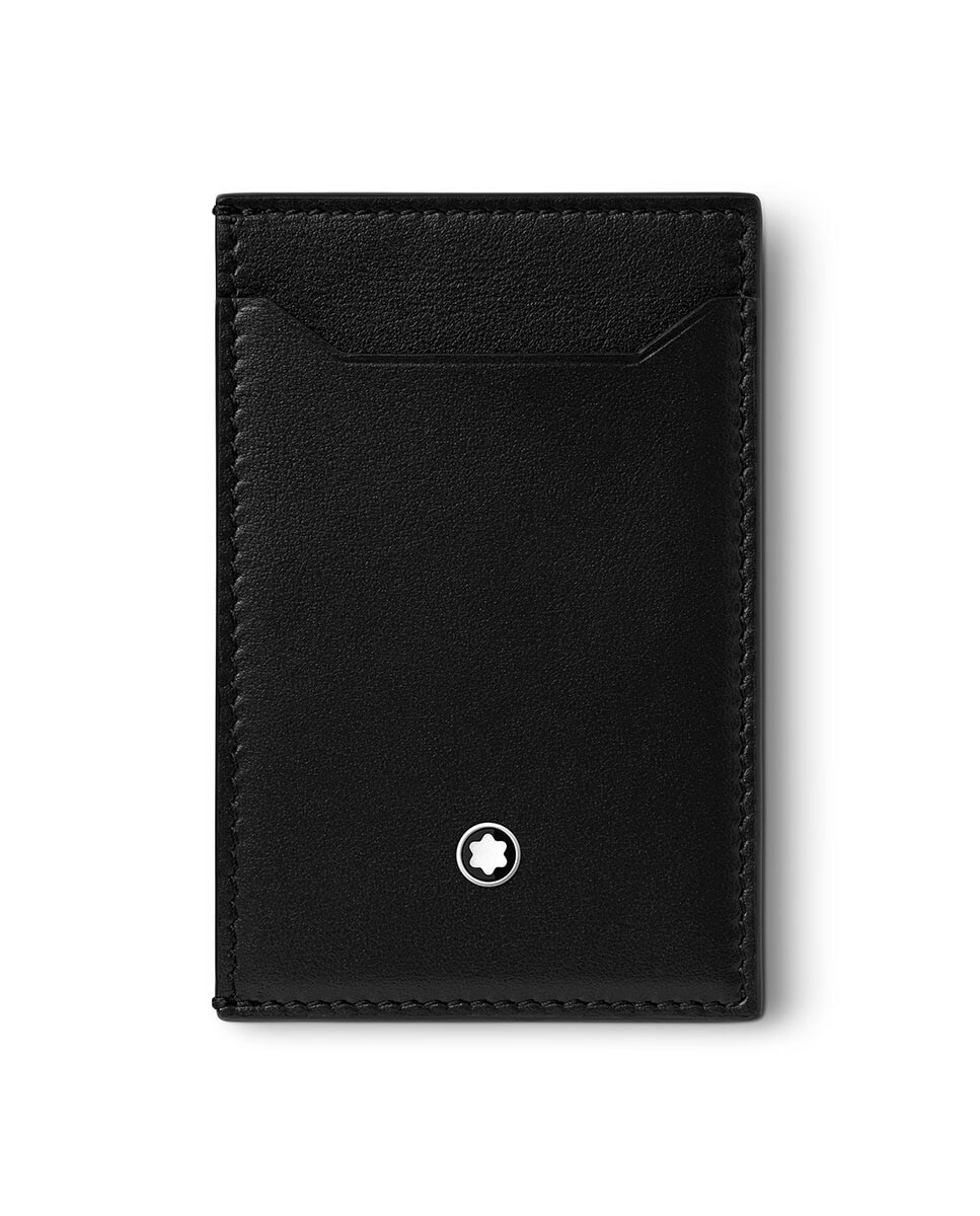 

Карманная визитница Meisterstück на 3 карты унисекс, черная кожа Montblanc, черный
