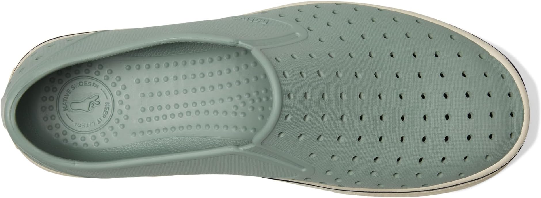 Кроссовки Unisex Native Shoes Miles Wanderfoam, Relax Green/Bone White — фото 2