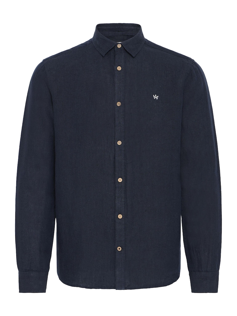 

Рубашка на пуговицах классического кроя Kronstadt Heart, темно-синий