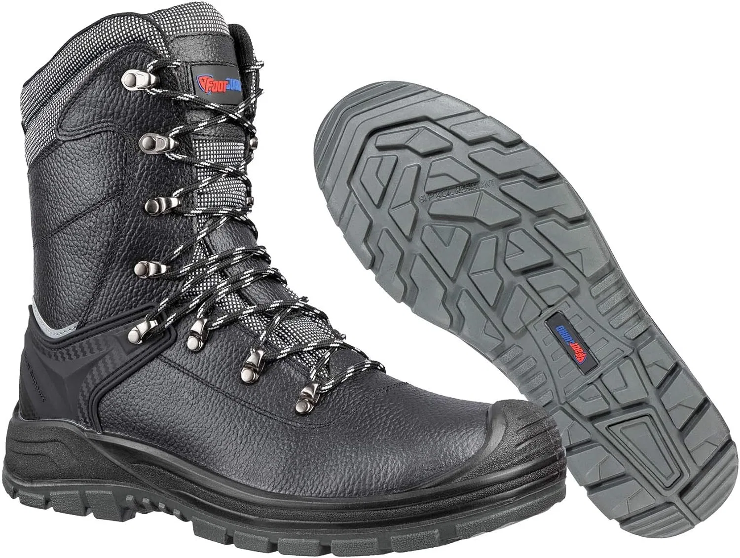 Защитные ботинки FOOTGUARD Nordic High Work Boots Safety Boots S3 SRC CI со стальным носком для мужчин, Black — фото 4