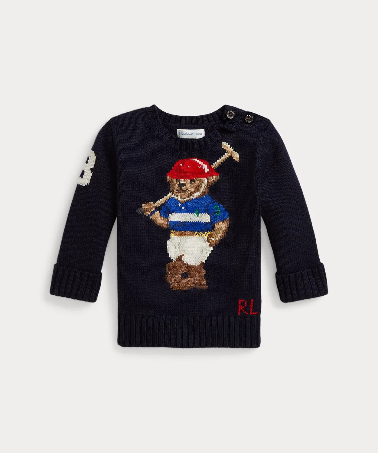 Свитер Polo Bear с круглым воротником, Ralph Lauren, детский, цвет тёмно-синий