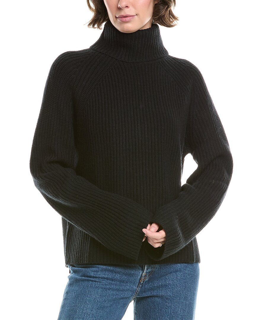 

Форте Кашемир Люкс Ребристая водолазка из шерсти и кашемира Forte Cashmere, черный