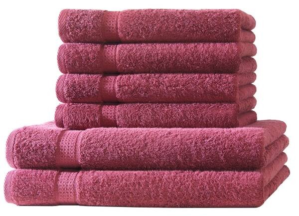 

SET 2x Duschtuch & 4x Набор полотенец Hometex Premium Textiles, 50x1x140 см, красный