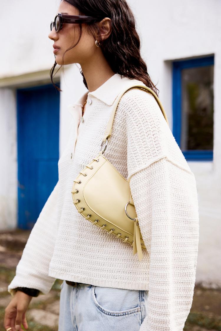

Сумка через плечо с пряжкой Pull And Bear, экрю
