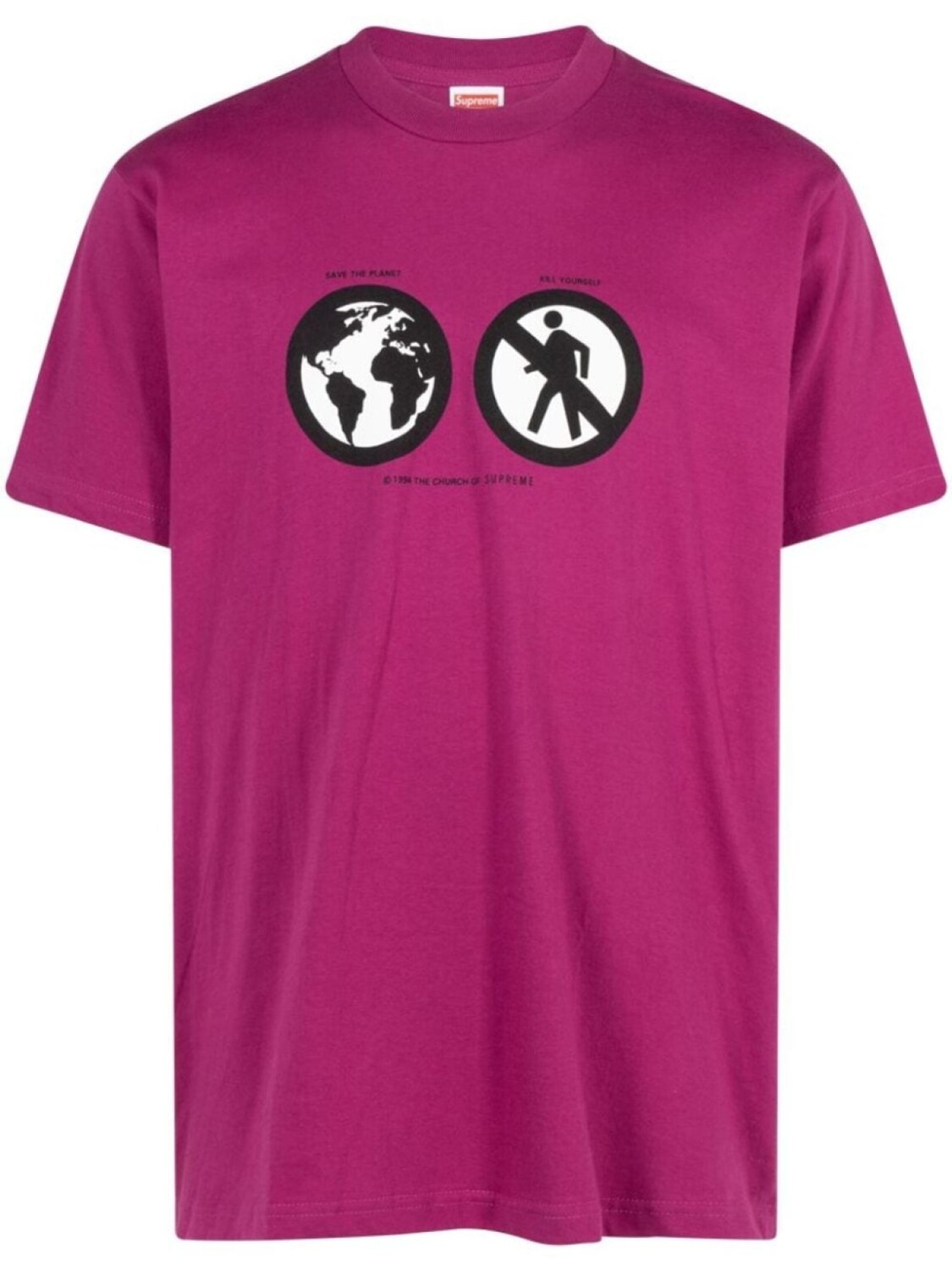 

Supreme футболка Save The Planet, розовый