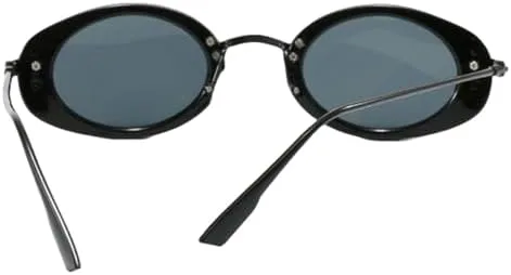 

Ретро-солнцезащитные очки маленького овального размера для женщин, модные панк-очки для мужчин, трендовые градиентные солнцезащитные очки UV400 MTZJH, Black Tea