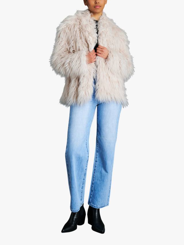 

куртка с открытым воротником из искусственного меха EAST 42ND