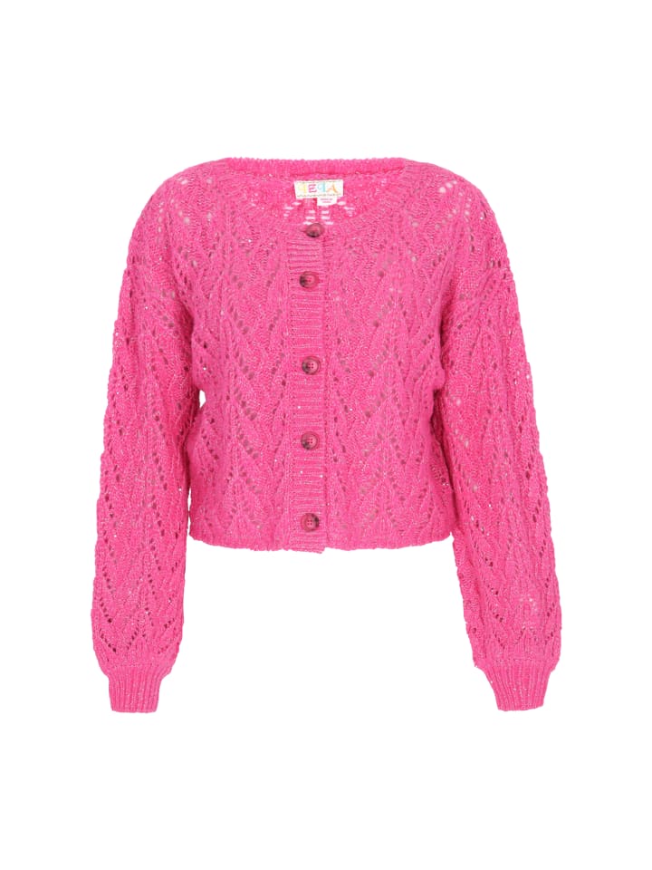 

Женский кардиган розового цвета IZIA