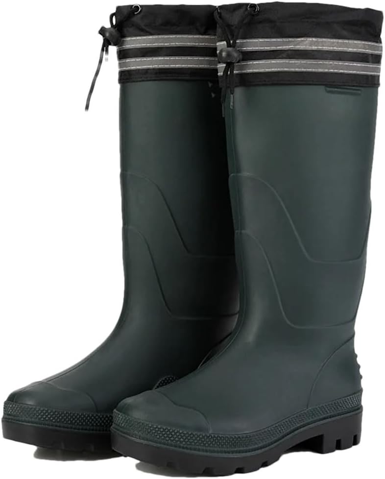 

Мужские зимние водонепроницаемые плюшевые ботинки от дождя, мужские высокие резиновые сапоги, светоотражающие сапоги для дождя ночью Generic, Dark En8