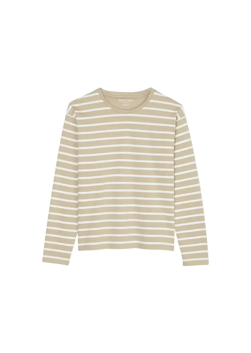 

Рубашка Marc O'Polo с длинными рукавами "из джерси из органического хлопка", бежевый