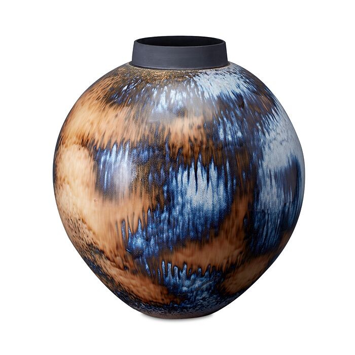 

L'Objet Terra Фарфоровая ваза, круглая, синий