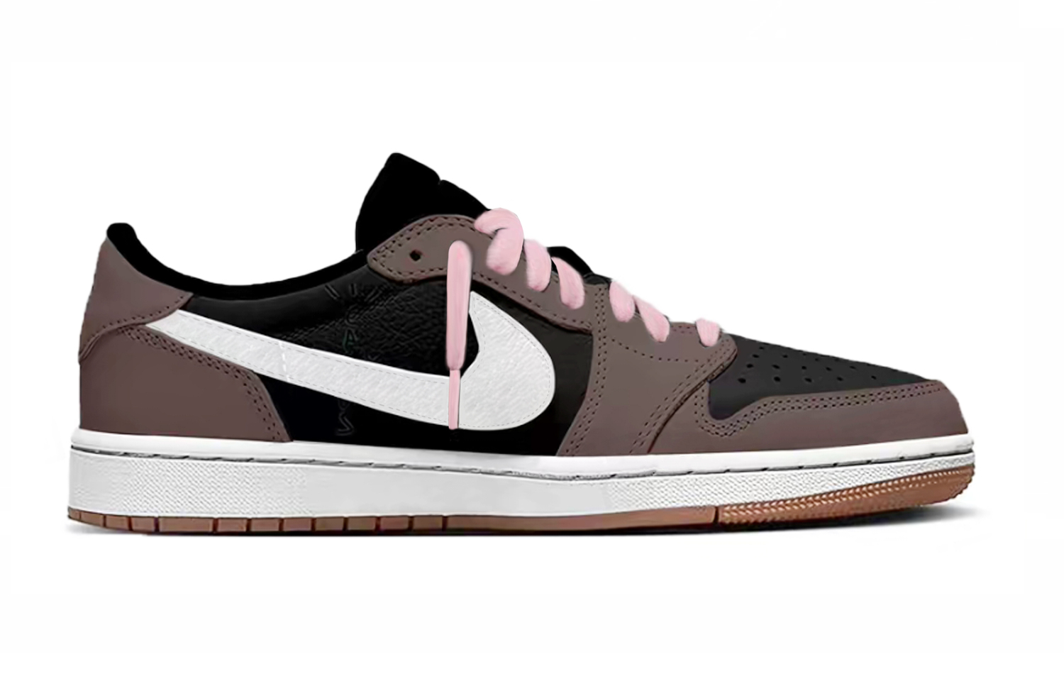 Jordan Кроссовки Travis Scott X Air 1 Vintage для баскетбола, унисекс, низкие, черный — фото 3