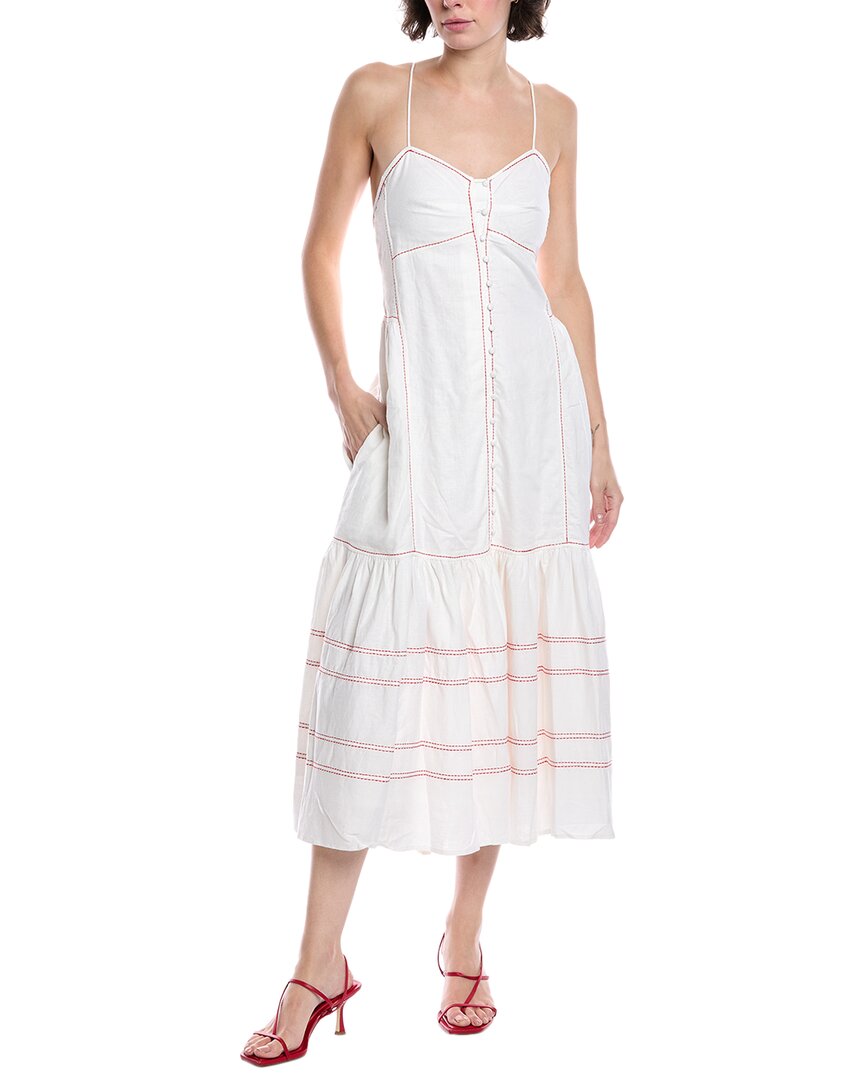 

FATE Сшитое мини-платье из льняной смеси, белый