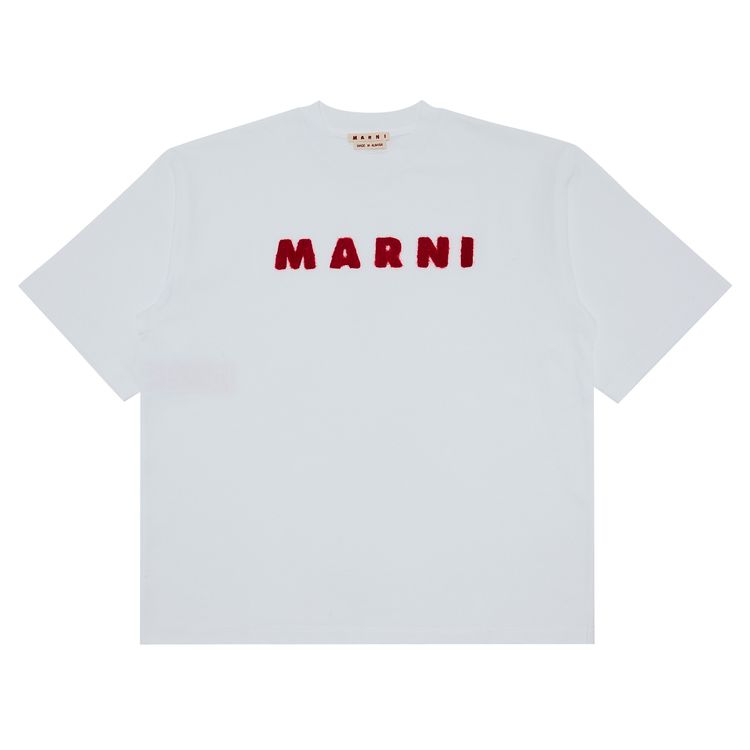 

Футболка Marni Organic Compact Jersey T-Shirt 'Lily White', белый