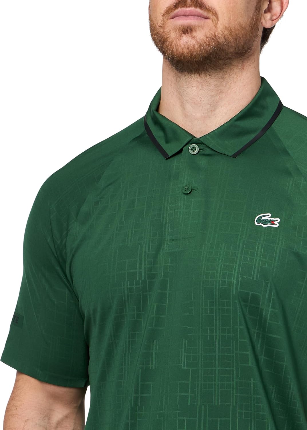 Мужская теннисная поло Lacoste Sport X Novak Djokovic on Court, Green — фото 3