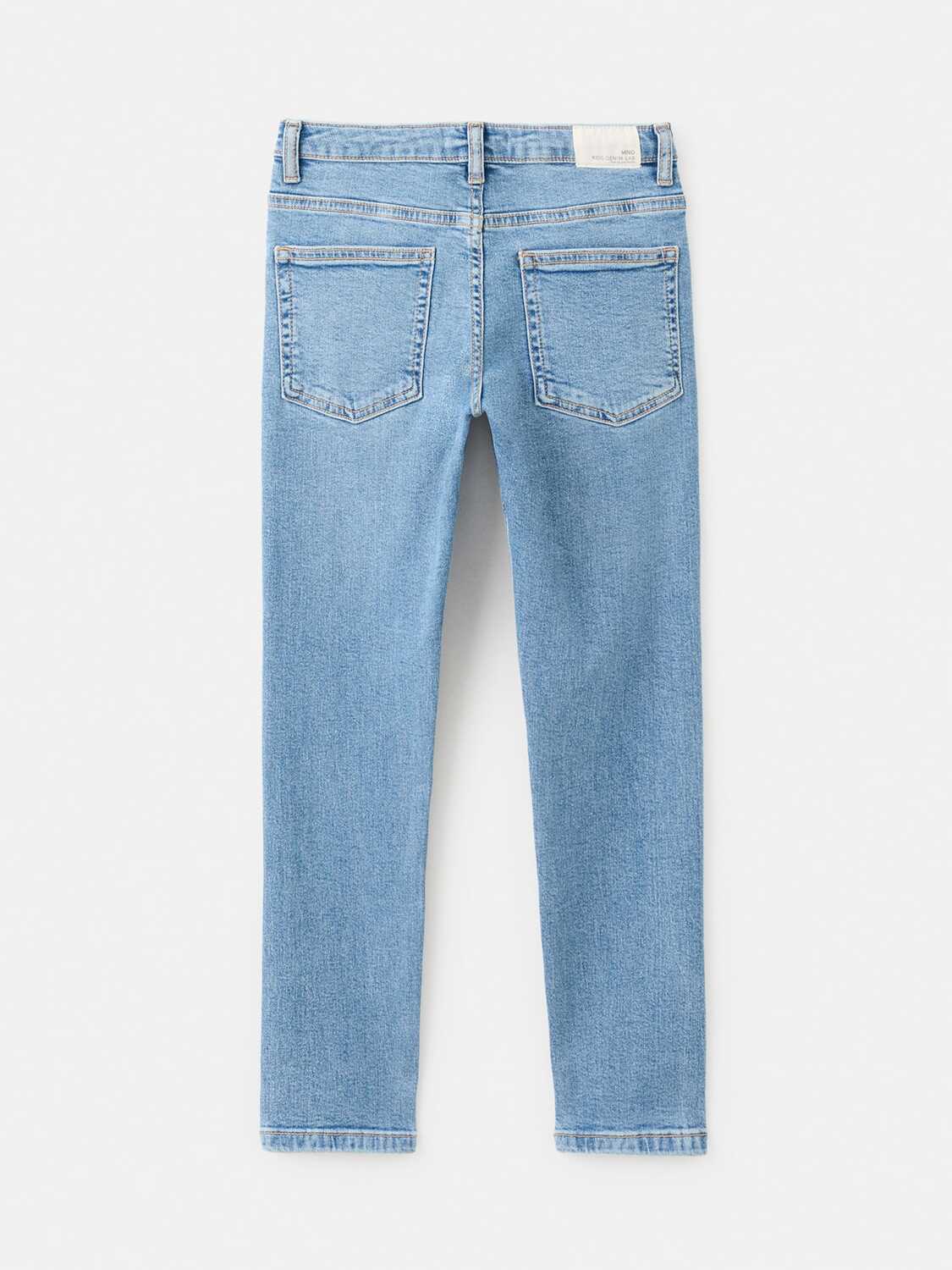 MANGO KIDS Джинсы Slim fit в светло-голубом цвете — фото 2