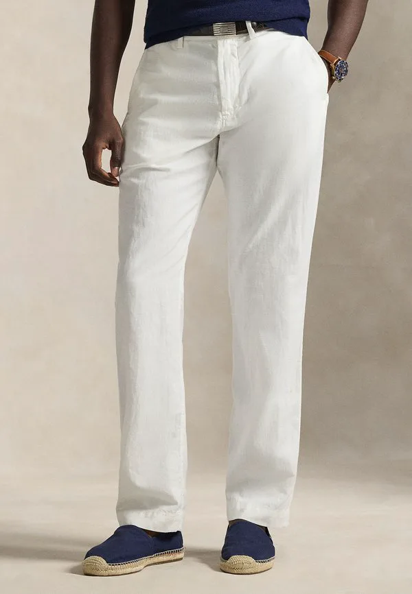 Классические брюки-чиносы bedford из льна и хлопка Polo Ralph Lauren, White