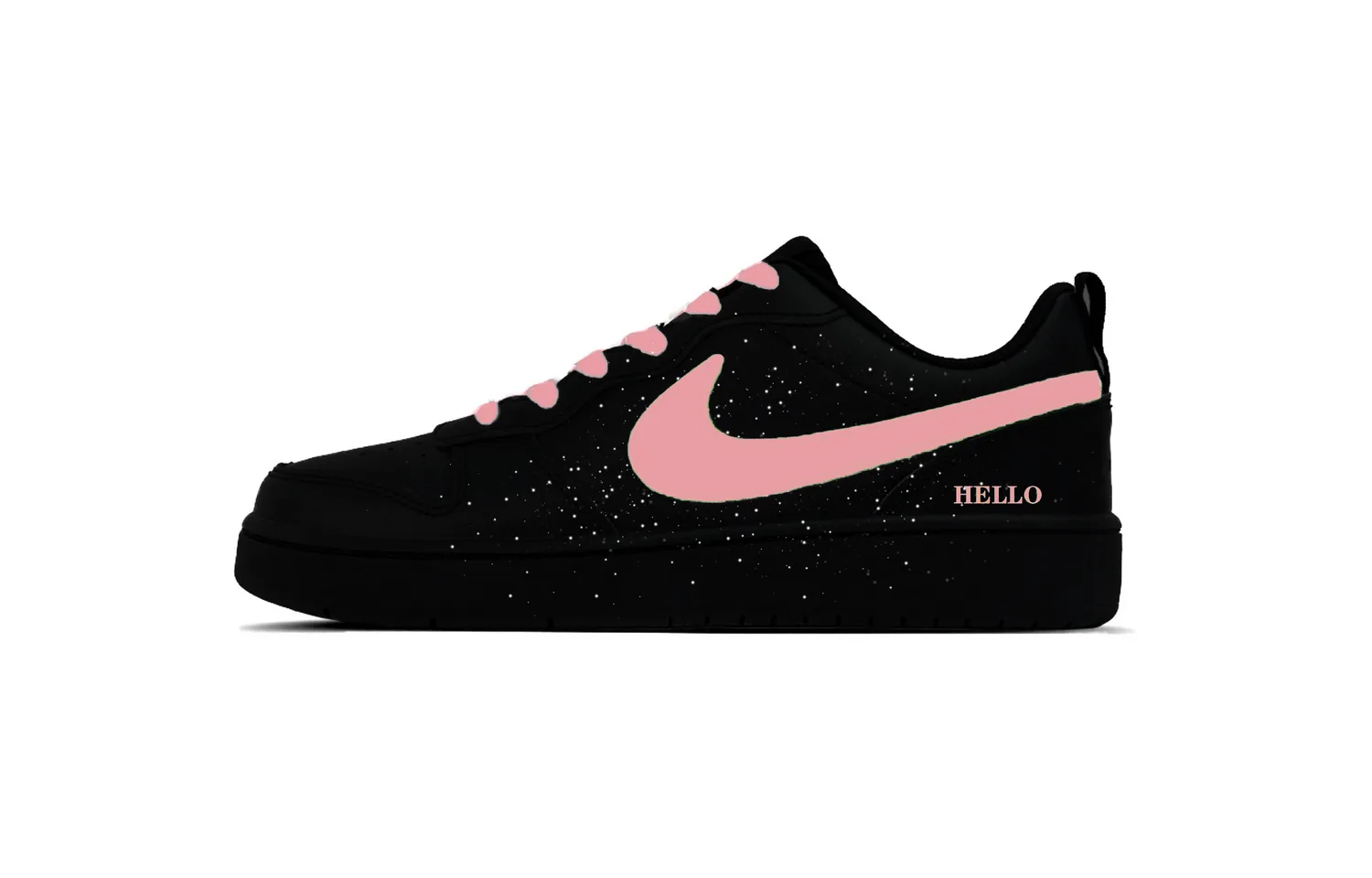 Court Beautiful Guava Synthetic Leather Slip Resistant Abrasion Resistant Low top детские кроссовки для скейтбординга Nike, розовый