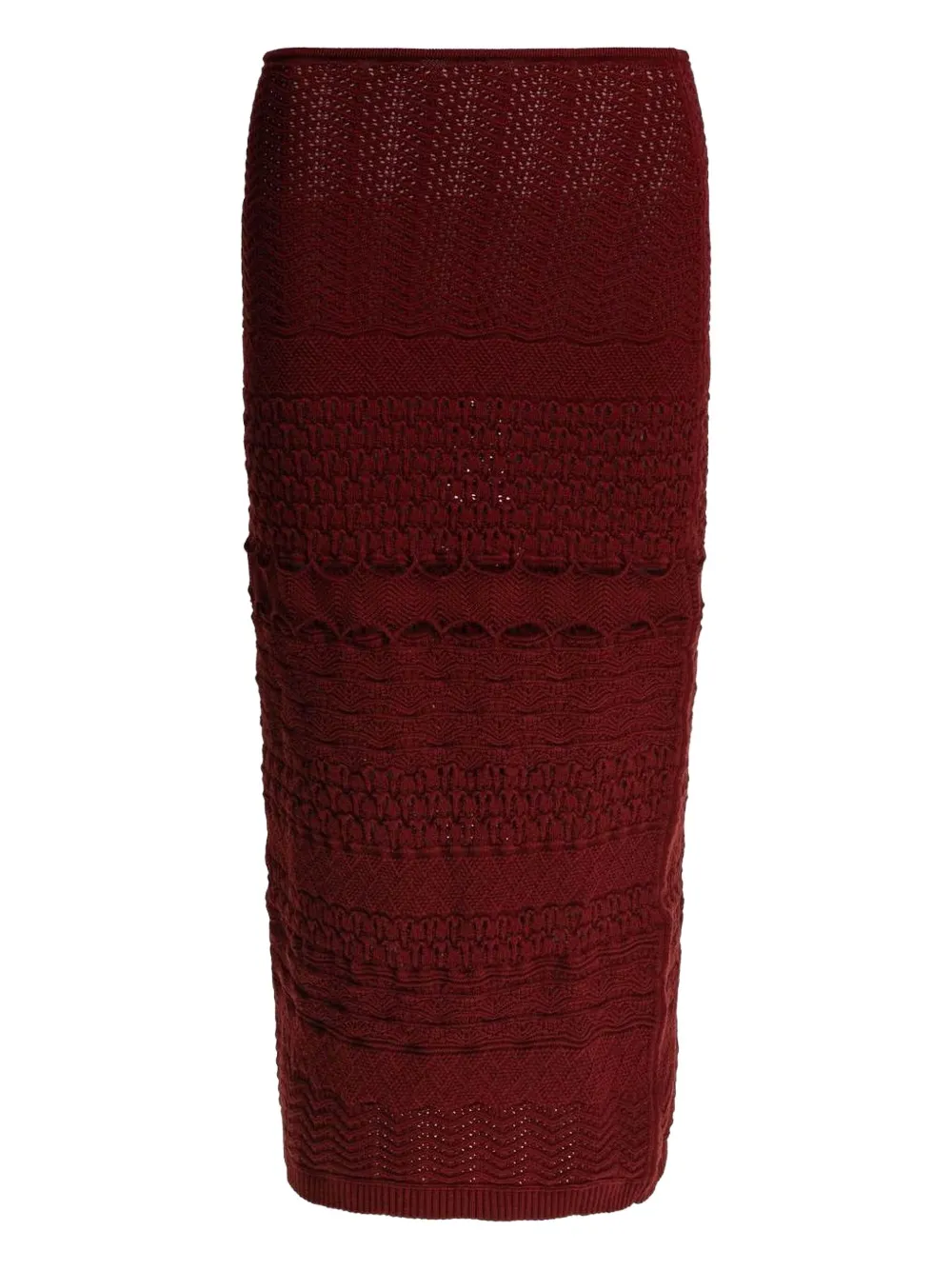 

Юбка, связанная крючком Elie Saab, красный