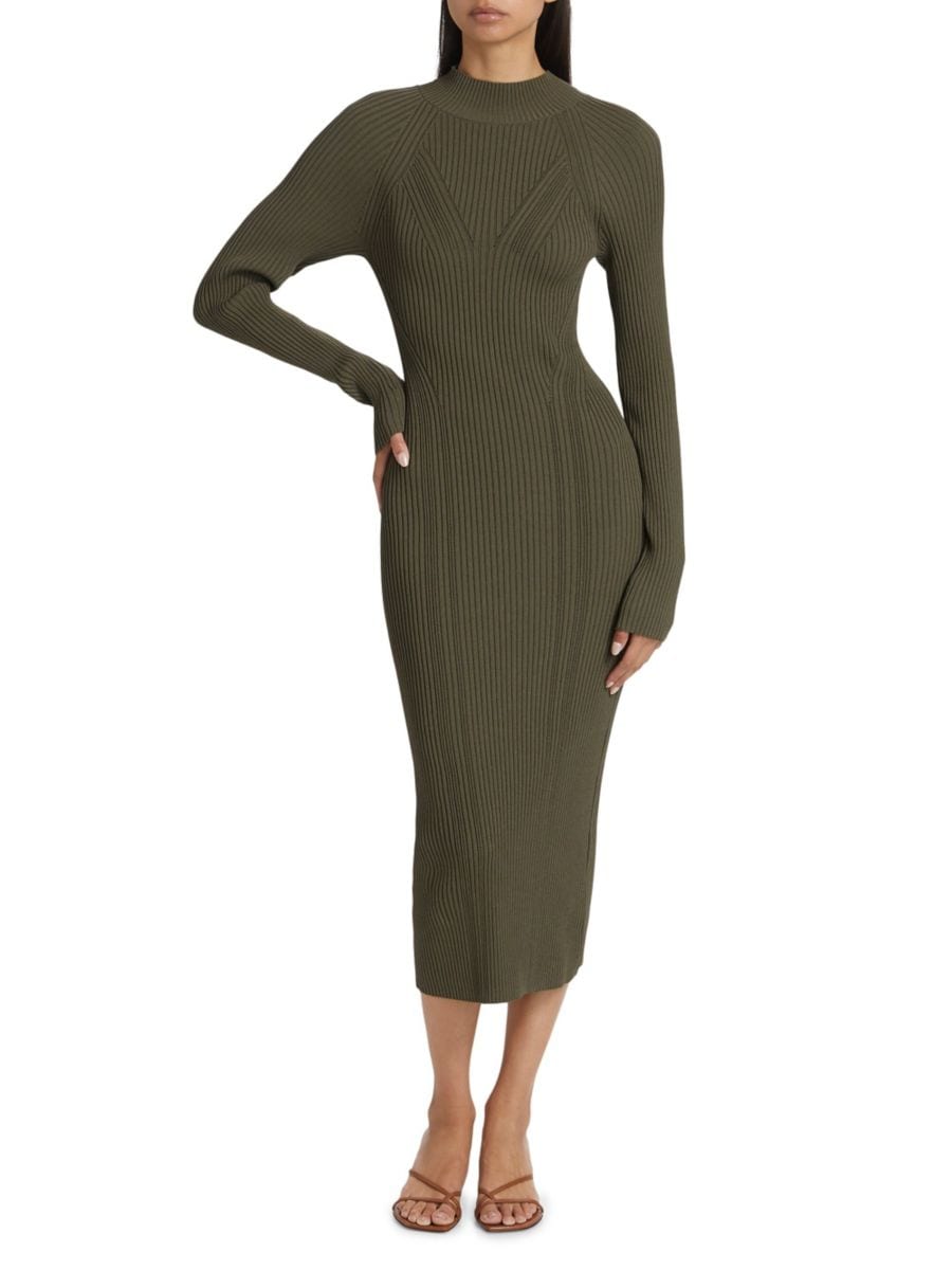 

Платье макси Halle Knit A.L.C., цвет Dark Sage