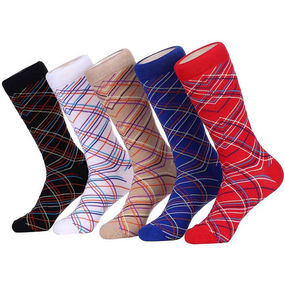 

Мужские дизайнерские классические носки Groovy, 5 шт. Mio Marino, цвет Criss Cross Streak