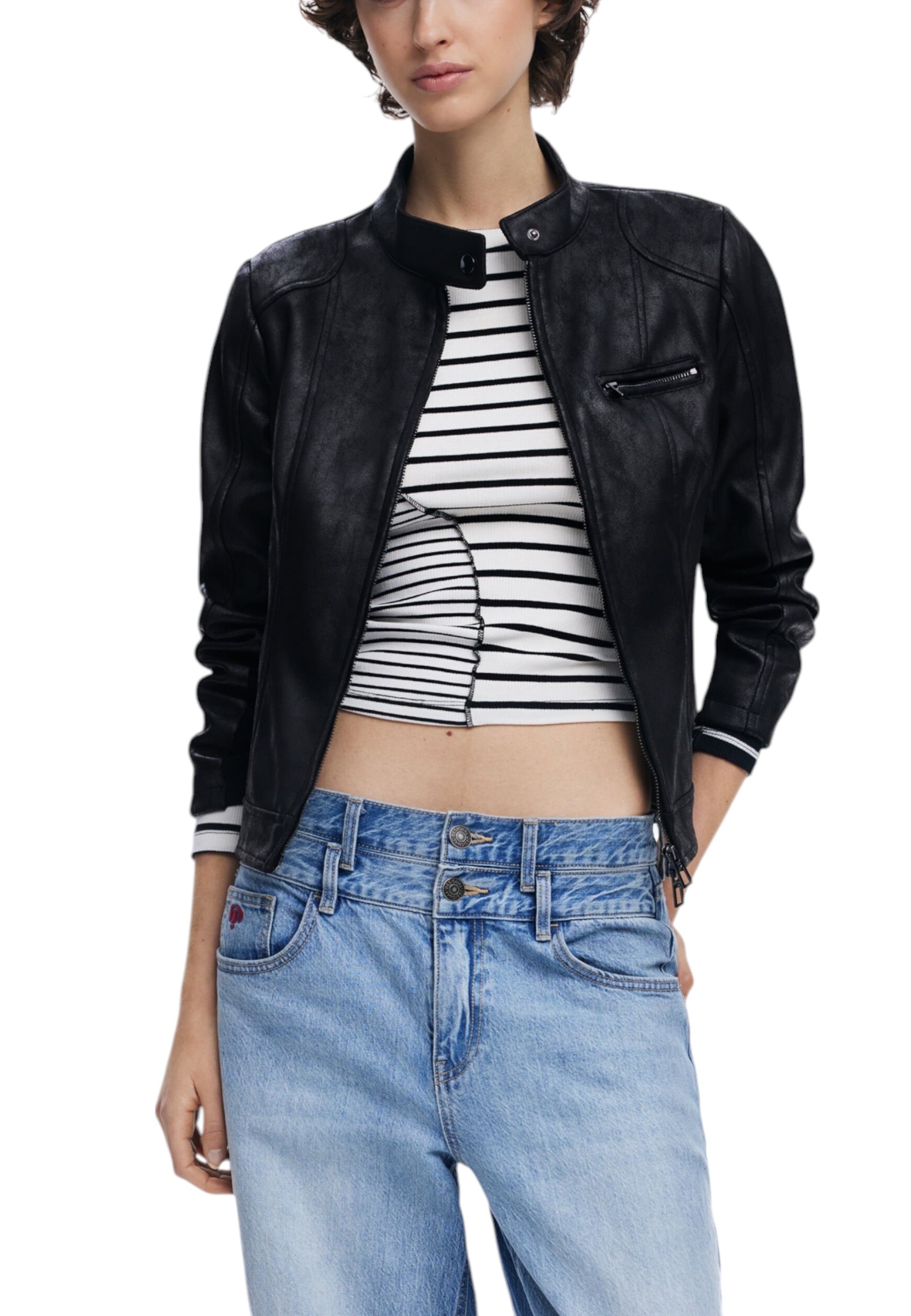 

Куртка Desigual с круглым вырезом, черный