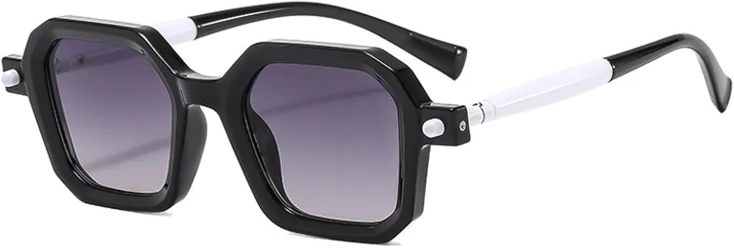 

Солнцезащитные очки с защитой от УФ-излучения UV400 | Двухцветные женские очки с градиентными заклепками и прозрачными линзами, оправа для занятий спортом на открытом воздухе и вождения DSVIGF, Black Gray Gradient