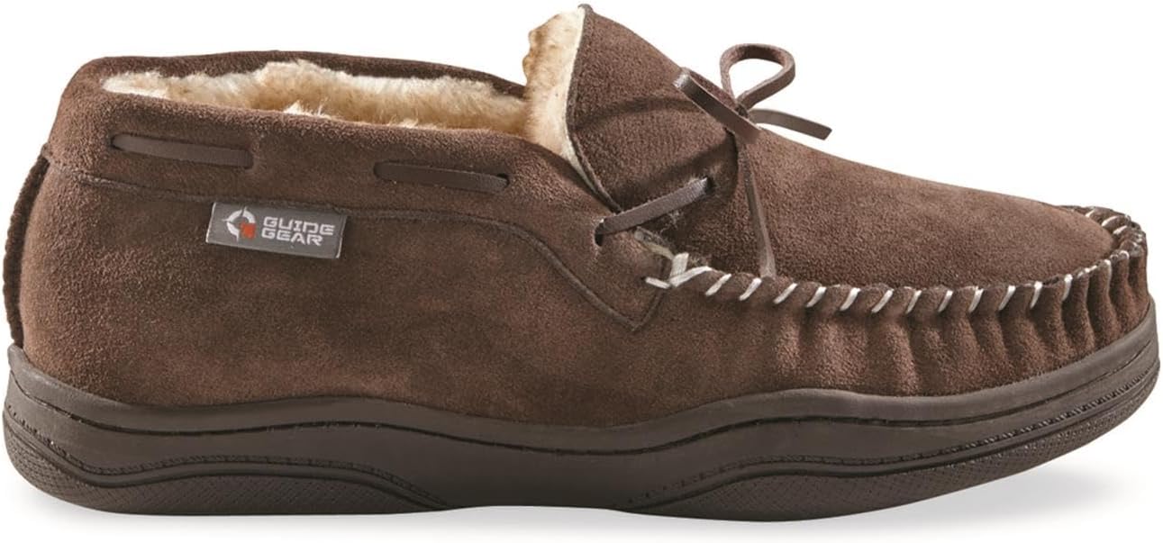 Мужские мокасины-тапочки Guide Gear из замши, стиль Чакка, для дома и улицы, Rootbeer — фото 3