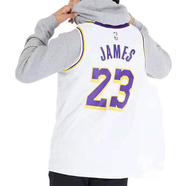 Футболка nba sw20 la lakers 23 leborn james association swingman джерси Nike, белый — фото 4