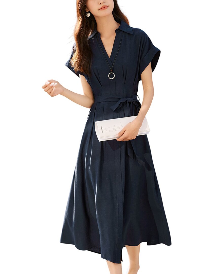 

OUNIXUE Платье, темно-синий