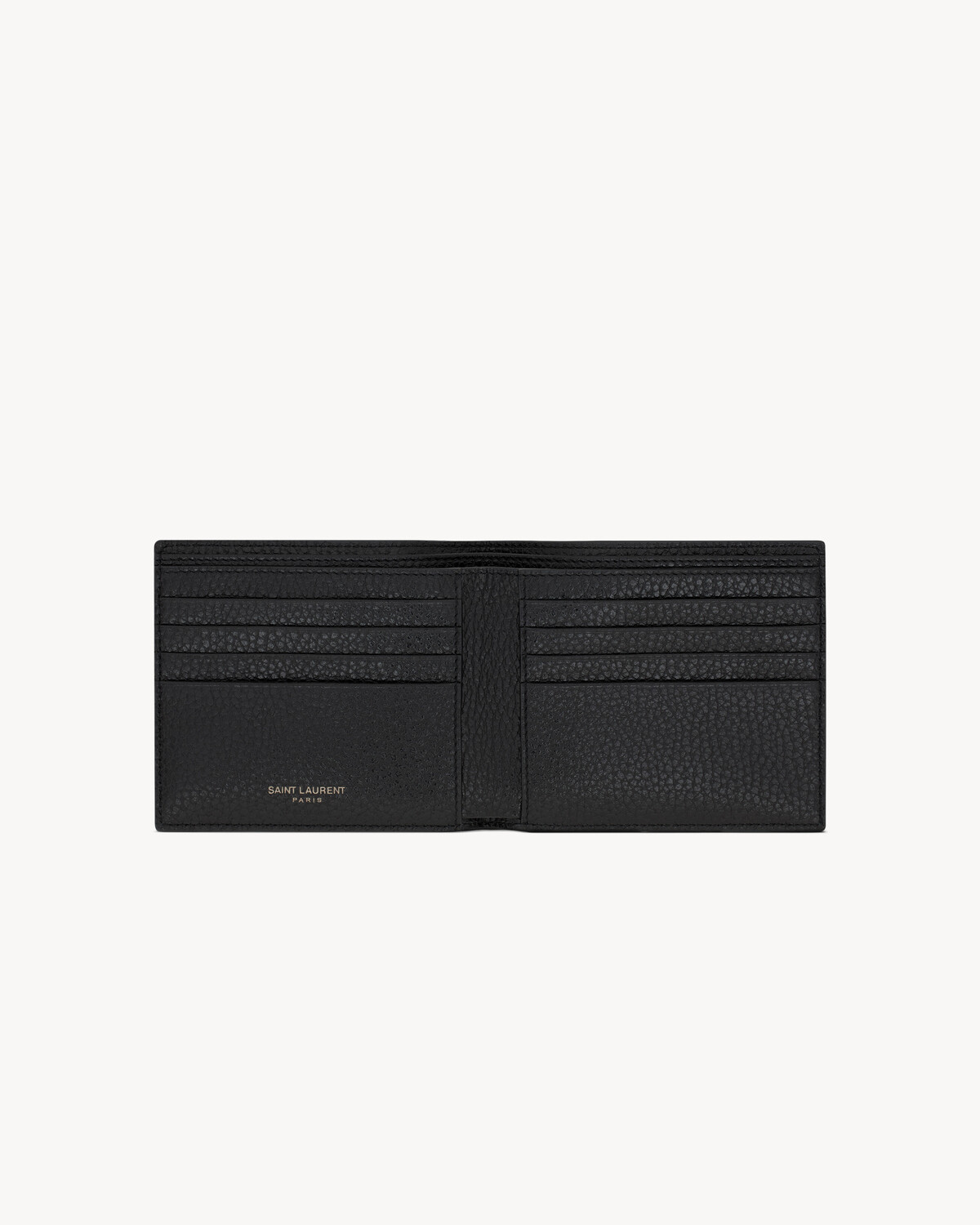 Кошелек TINY CASSANDRE EAST/WEST из зернистой кожи Saint Laurent, черный — фото 4