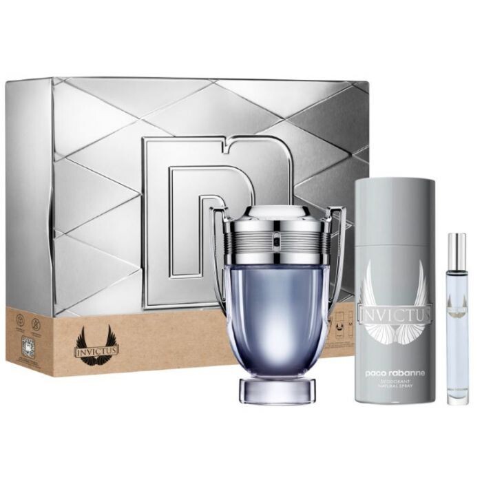 

Мужская туалетная вода Invictus Eau de Toilette Estuche Paco Rabanne, EDT 100 ml + Desodorante 150 ml + Mini