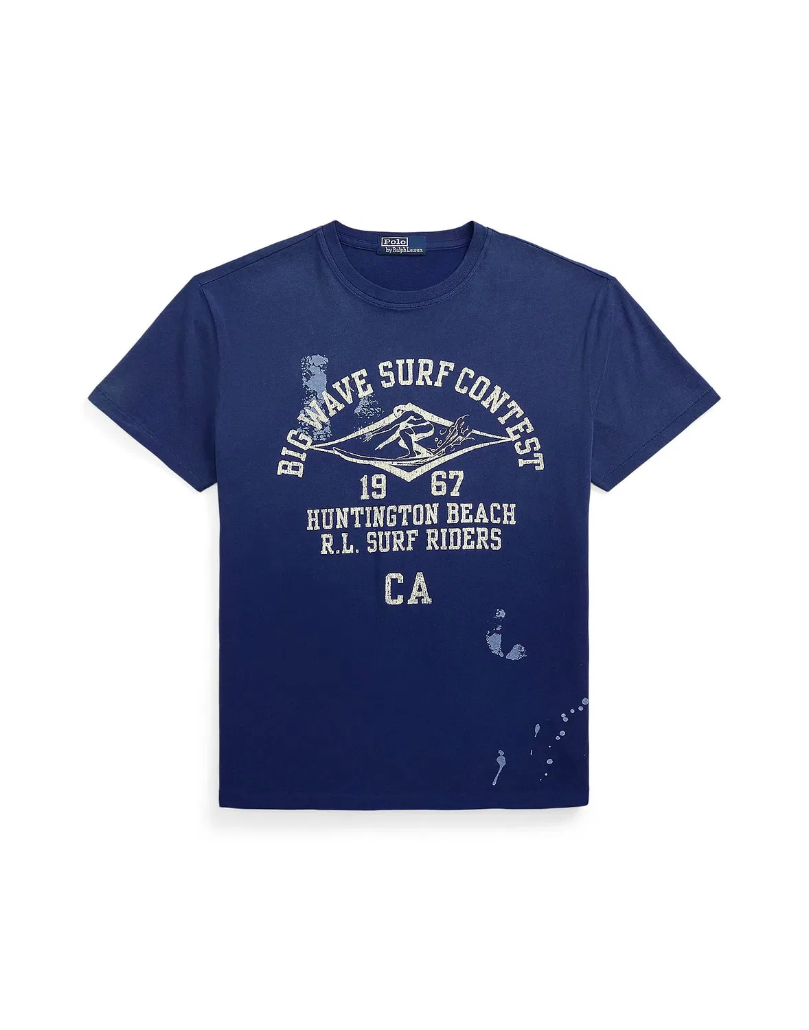Футболка с принтом CLASSIC FIT JERSEY GRAPHIC T-SHIRT POLO RALPH LAUREN синяя