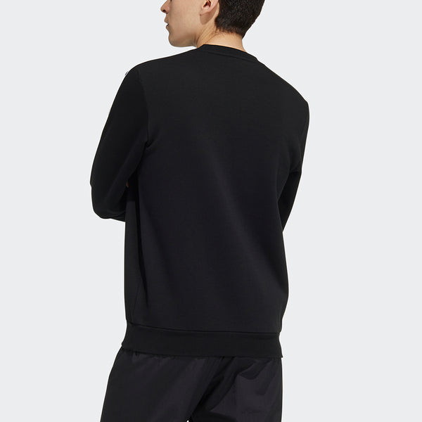 Толстовка men's neo ce 3s swt sports round neck pullover black Adidas, черный — фото 3