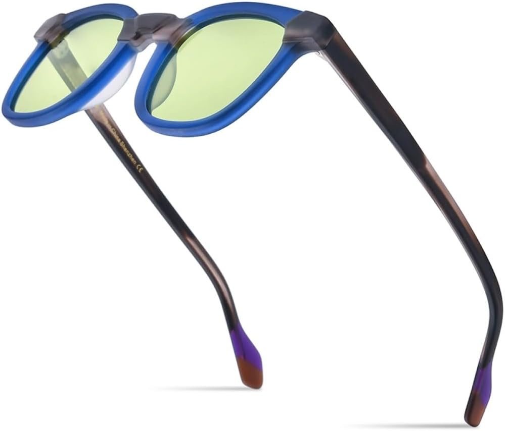 

Матовые ацетатные разноцветные солнцезащитные очки для мужчин, модные, большие квадратные, с защитой от УФ-излучения UV400, солнцезащитные очки для женщин MTZJH, Matte Blue Green