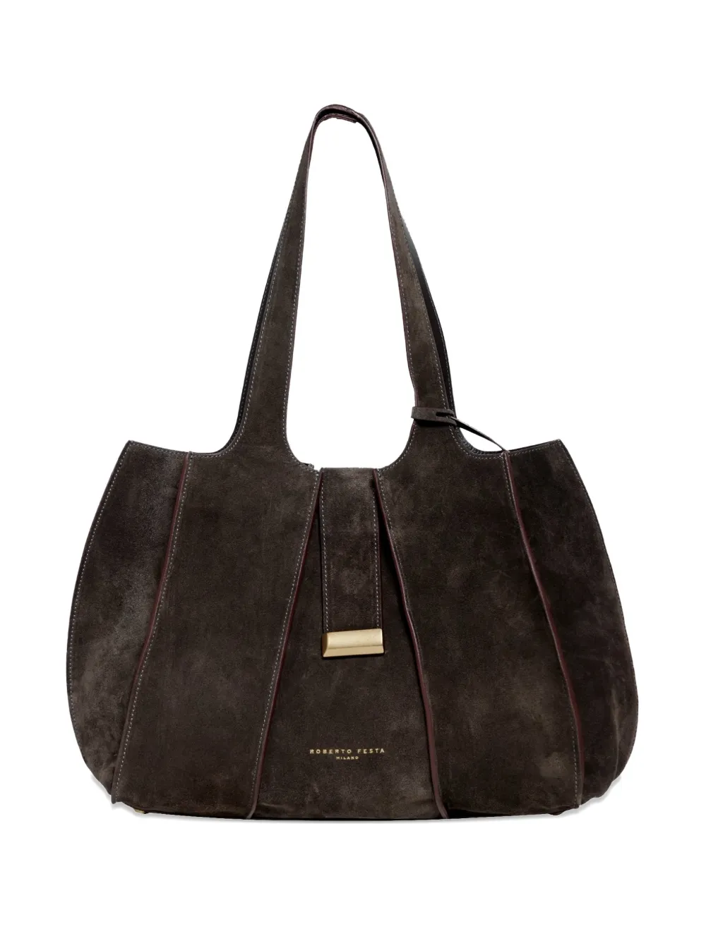 

Рифленая сумка-шоппер Eloise на плечо Roberto Festa, коричневый